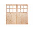 6'6 HIGH x 7'0 WIDE REDWOOD 301 GLAZED GARAGE DOOR image 1